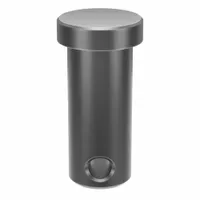 This standard clevis pin has a 7/16 in diameter and 1 in shank length, made of plain steel. Supplied in a 10-pack, it is used in mechanical linkage applications to connect a clevis to a rod or other component, providing a pivot point in assemblies