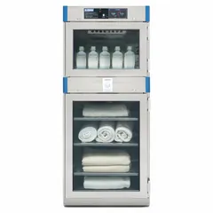 Freestanding warming cabinet with a glass door and touch screen interface. Overall width 30 inches, overall depth 26 5/8 inches. Suitable for controlled warming applications in foodservice, laboratory, or manufacturing settings.