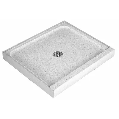FIAT PRODUCTS Shower Base: Rectangle, Single Threshold, Terrazzo, 32 in Overall Lg - Shower Bases