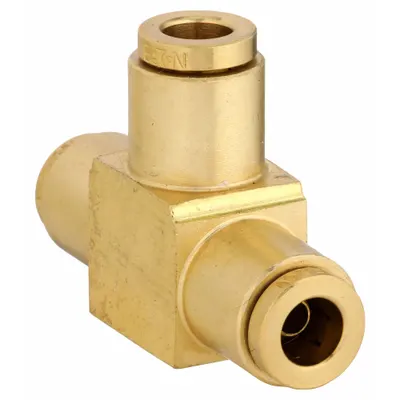WEATHERHEAD Brass Push-Fit Tee Fitting - Brass Air Brake Fittings