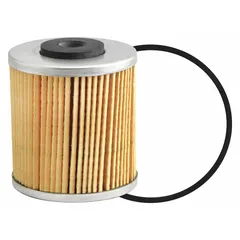 Cartridge fuel filter for gasoline engines. Cellulose media. Outside diameter 2 9/16 in, inside diameter 9/16 in. Includes furnished gasket.