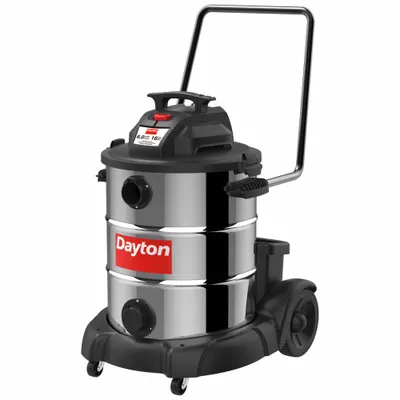 DAYTON Shop Vacuum: 16 gal Tank Size, Stainless Steel, 2 1/2 in Vacuum Hose Dia - General Purpose Vacuums