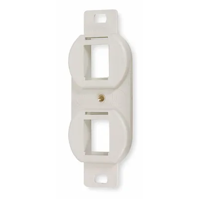 HUBBELL PREMISE WIRING BR106C Duplex Outlet Frame, Off White, 2 Ports - Voice & Data Housings