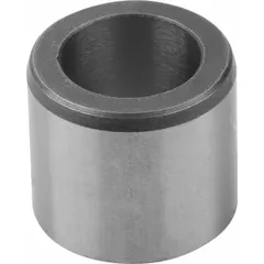 Steel locating pin bushing with 15 mm outside diameter and 26 mm overall length. Used in jigs, fixtures, and tooling to guide locating pins for precise workpiece positioning in machining, assembly, and inspection applications.