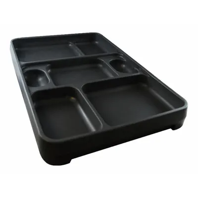ROCK Food Tray 2500DG Dark Gray 7 Compartments - Rock Food Trays for Correctional Facilities