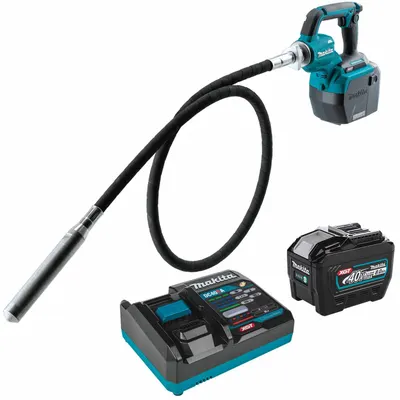 MAKITA Cordless Concrete Vibrator Kit: 40V DC, 88 in Lg, 1 1/2 in Dia, Brushless Motor - Makita Cordless Concrete Vibrators
