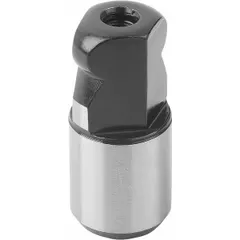 Tool steel locating pin with a 6 mm shank outside diameter and a flattened ball end for manual insertion and removal. Used in jigs, fixtures, and assembly tooling for precise workpiece positioning in machining and industrial manufacturing.
