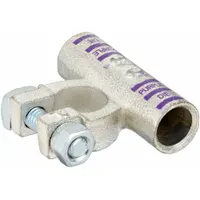 WESTWARD Battery Terminal: Flag, Crimp, 3/0 ga, Purple Color, Positive, Copper, 5/16 in Stud Size