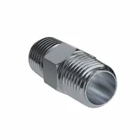 Hydraulic Hose Adapter: 1/8 in x 1/8 in Fitting Size, Male x Male, BSPT x BSPT, Rigid, Straight (MPN 9010-0202)
