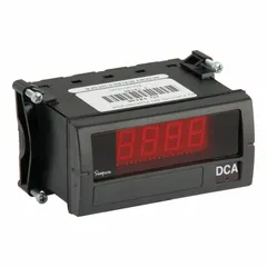 Multi-function digital panel meter with 199.9 display span, red LED display, and accuracy of ±1.0% of reading ±5 counts. Accepts 0 V DC to 200 mV DC input and operates on 120 V AC. Features screw clamp terminals and NEMA 4X rating. Suitable for industrial control panels, test equipment, and process monitoring.