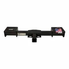 Class IV hitch receiver rated for 10,000 lb gross trailer weight and 10,000 lb tongue weight. Constructed from powder-coated carbon steel for corrosion resistance. Designed for universal vehicle fitment; installation on the back of the vehicle requires drilling. Suitable for towing trailers, boats, or equipment within the rated capacity.