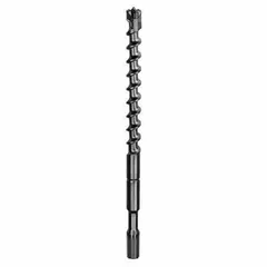 This spline concrete and masonry drill bit from MILWAUKEE is designed for heavy-duty drilling in reinforced concrete, brick, and block. With a 5/8 in diameter, 29 in overall length, and 24 in max drilling depth, it is suited for deep anchoring and rebar drilling applications in construction and industrial settings.
