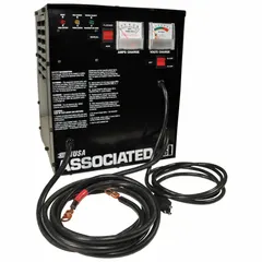 This benchtop automatic smart charger delivers 60 A charging and maintaining current at 12V. Designed for AGM, EFB, and Gel batteries, it is suitable for use in automotive workshops and fleet maintenance facilities to keep batteries at full charge.