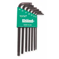 EKLIND Torx Key Set: Long, 7 Pieces, T10/T15/T20/T25/T27/T30/T40 Tip Size, Std End, Organizer (MPN 10707)