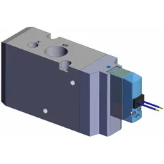 Three-way, two-position solenoid valve from the SMC VP Series. Single solenoid, normally closed configuration with female 1/2 BSPP connection and 24V DC operation. Used to control pneumatic actuators in industrial automation systems.