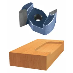 Carbide-tipped straight profile router bit with a 3/4 in cutter diameter and 2 flutes. Designed for routing straight grooves, dadoes, and edge profiles in woodworking and cabinetry applications.
