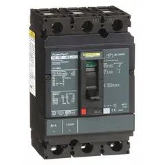 80 A, 3-pole molded case circuit breaker rated 600V AC with a 25kA interrupting capacity at 240V AC. Fixed configuration with line/load lugs and ABC phase protection. Suitable for use in industrial power distribution panels, motor control centers, and switchboards.