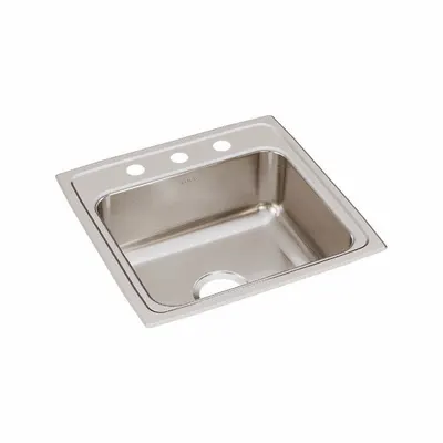 ELKAY One-Bowl Counter-Mounted Kitchen & Bar Sink without Faucet, LR19193 - One-Bowl Counter-Mounted Kitchen & Bar Sinks without Faucets