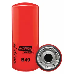 Spin-on oil filter with cellulose media, 1 1/2"-16 thread size, 11 1/4 in overall height, and 4 11/16 in outside diameter. Includes G498-A integral gasket. Used in engine lubrication systems to remove contaminants from oil.