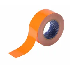 Solid orange floor marking tape for marking aisles, hazard zones, and storage areas. Polyester backing with 8 mil thickness withstands foot and light vehicle traffic. No message legend. Part of the Brady ToughStripe B-514 series.