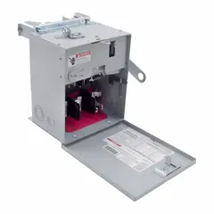 Fusible bus plug rated 30 A at 600 V, designed to fit GE Spectra Low-Amp Busway. Replaces SL461RI/SL461RJI units. Uses J-type fuses and includes weather stripping. Suitable for branch circuit connection in industrial power distribution systems.