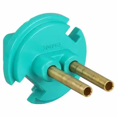 Male pin and sleeve interior for use in industrial power distribution systems. Rated 30 A, 250V DC/600V AC with 2 poles and 2 wires, Style 1 grounding. Compatible with Powertite™ series connectors for replacing worn or damaged contacts.
