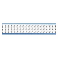 Preprinted wire marking label sheets with legend '7' in black on white vinyl cloth. Each pack contains 900 labels across 25 sheets, rated for temperatures from -40°F to 176°F. Used for permanent identification of wires, cables, and terminals in industrial electrical panels, machinery, and control systems.