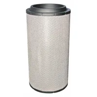 Round/oval engine air filter with radial seal design. Overall height 23 5/16 inches. Removes airborne contaminants from engine intake air in heavy-duty industrial and construction equipment