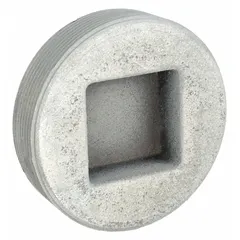 Galvanized iron blank plug with 1 1/4 in trade size and NPT male-to-male threading. Used to seal unused openings in explosionproof enclosures, junction boxes, and conduit systems in hazardous locations.