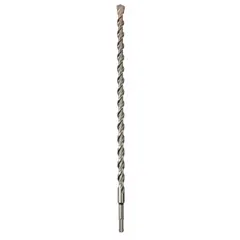 This SDS-Plus drill bit is designed for rotary hammer drilling in concrete and masonry. With a 5/8 in diameter, 16 in maximum drilling depth, and 18 in overall length, it is suited for anchor setting, rebar drilling, and through-hole applications.
