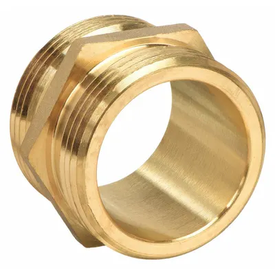 MOON AMERICAN Fire Hose Adapter: 1 1/2 in Compatible Pipe Size, NPT X NH, Straight, Brass - Brass Rigid Fire Hydrant & Standpipe Adapters