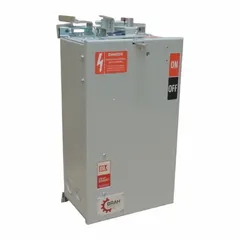 Fusible bus plug rated 240V, accepting Class H fuses. Compatible with Eaton POW-R-WAY III Busway. Replaces obsolete Eaton Cutler-Hammer part numbers P3F323GN, P3F323JGN, and P3F323RGN. Weather stripping not included.