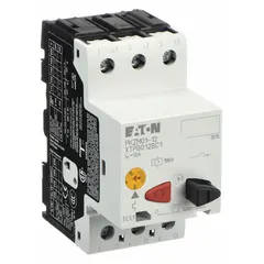 Non-reversing starter with integrated thermal overload protection, rated 12 A, 3 poles, 600V AC maximum. Push-button operated, 45 mm B frame width. No external thermal units required. Used for manual motor control and protection in industrial applications such as conveyors, pumps, and fans.