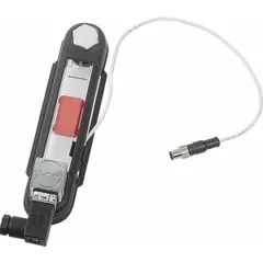 Closed high-pressure oil level gauge with M12 metric male connections, 75 mm sight height, and 127 mm mounting centers. Includes a thermometer for temperature monitoring. NBR seal material. Suitable for use in gearboxes, hydraulic reservoirs, and industrial machinery to provide visual oil level indication.