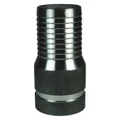 This steel x steel straight combination nipple features a 5 in hose barb on one end and a grooved connection on the other, designed for 5 in hose I.D. The no-knurl design provides a secure, leak-resistant joint for fluid transfer in industrial systems. Suitable for air, water, and chemical applications.