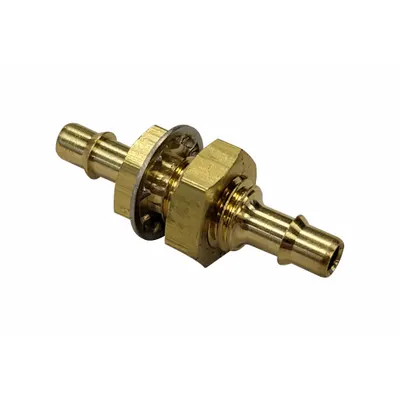 MEM-CO 1/4BK3-1/2-NP Nickel-Plated Brass Barbed Tube Fitting - Nickel-Plated Brass Barbed Tube Fittings