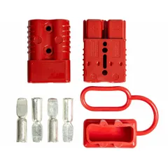 Booster cables designed for jump-starting vehicles with dead batteries. The black quick-connect feature enables fast and secure attachment to battery terminals. Suitable for use in fleet maintenance, automotive repair, and roadside assistance.