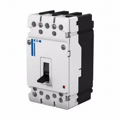 Three-pole molded case circuit breaker rated 20 A with a 125 A frame size. Provides overcurrent and short-circuit protection in power distribution systems. Features a fixed instantaneous trip, ABC phase connection, and standard line and load lugs. Maximum interrupting rating of 25 kA at 480 V AC.