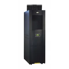 Heavy-duty portable air conditioner for cooling only, delivering 33,000 BtuH. Operates on 208/230V AC and covers 2,000 to 2,500 sq ft. Includes an air filter. Designed for indoor use in large commercial or industrial spaces.