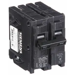 Miniature Circuit Breaker: 60 A Amps, 120/240V AC, 2 Poles, Std (MPN Q260). Key specifications — attr196014: 60 A; attr196015: 120/240V AC; attr196017: 10kA at 120V AC; attr196018: Siemens EQ Load Centers; attr196016: Single; attr232503: Q.