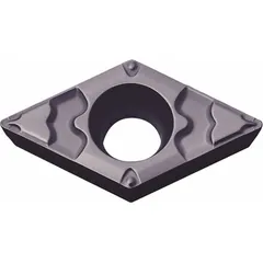 Diamond indexable turning insert for precision machining of non-ferrous materials such as aluminum, copper, and plastics. Suitable for turning, facing, and boring operations requiring fine surface finishes.