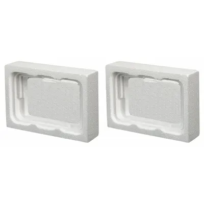 POLAR TECH Foam Insert: 5 11/16 in x 8 3/16 in x 1 in, Paint Can, White - Foam Inserts