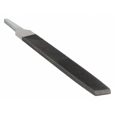 WESTWARD Machinists File: Rectangular, Bastard Cut, 6 in Lg without Tang, 5/8 in Wd - Tapered Double-Cut Rectangular Files