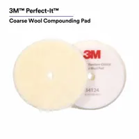PERFECT-IT Random Orbital: Pad, Unthreaded Center Hole, Hook-and-Loop, Wool, 6 in Outside Dia, White (MPN 7100276846)