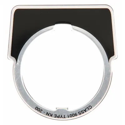 SCHNEIDER Legend Plate: 30 mm Panel Mounting Size, Half-Round - Push-Button Rings & Plates