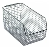 QUANTUM STORAGE SYSTEMS Hang and Stack Bin: 5 1/2 in x 10 3/4 in x 5 in, Silver, Not Nesting Capable (MPN QMB530C)
