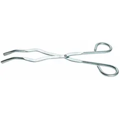Stainless Steel Crucible Tongs, 9 in Overall Length, 2 in Tip, Uncoated