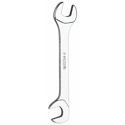 FACOM Open End Wrench: Alloy Steel, Satin, 17 mm Head Size, 5 33/64 in Overall Lg - Metric, Double End, Open End Wrenches