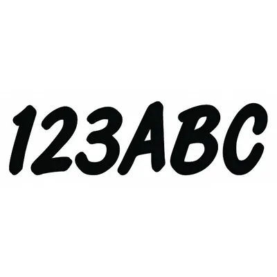 HARDLINE PRODUCTS Letter and Number Label Set: Gen Identification/USCG, 3 in Character Ht - Boat Registration Letters & Numbers