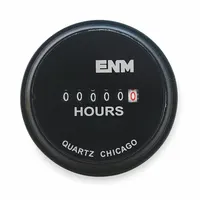 ENM Hour Meter: Hour Meters, Front Panel Mounting, Analog, 20.4 V AC – 24 V AC, Analog, No Reset (MPN T50A479)